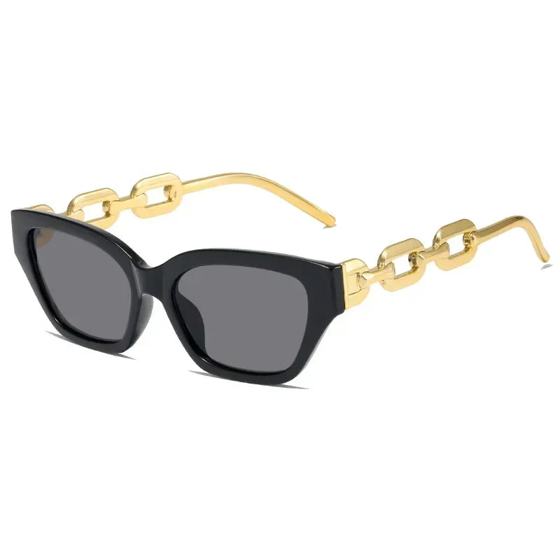 Women Vintage Brand Designer Black Sun Glasses UV400  Luxury Cat Eye