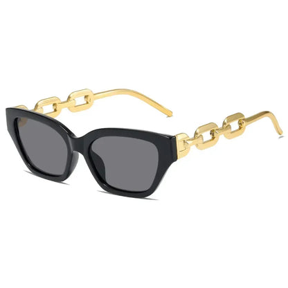 Women Vintage Brand Designer Black Sun Glasses UV400  Luxury Cat Eye