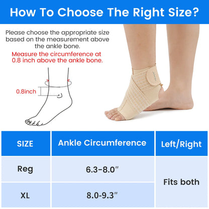 VELPEAU Adjustable Ankle Compression Sleeve for Achilles Tendonitis
