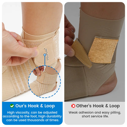 VELPEAU Adjustable Ankle Compression Sleeve for Achilles Tendonitis