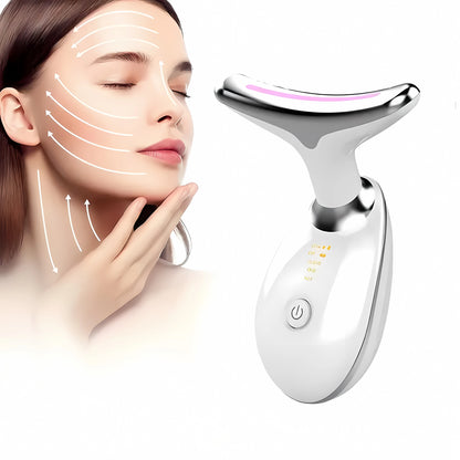 Neck Massager Facial Lifting Three Light Mode Electric Skin Tightener LED Beauty Instrument