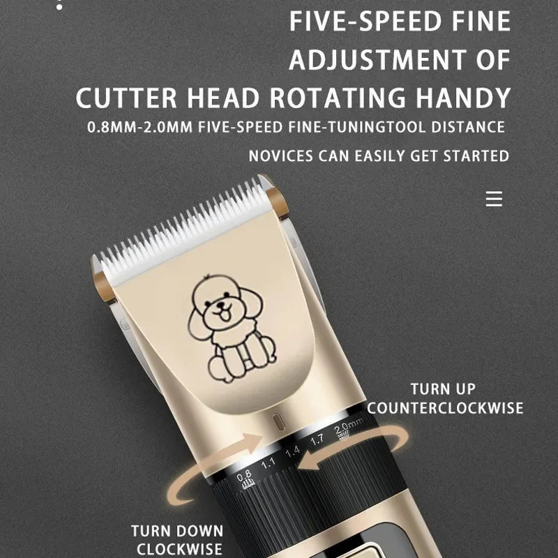 Portable Pet Hair Remover Chipper Grooming Electric Waterproof