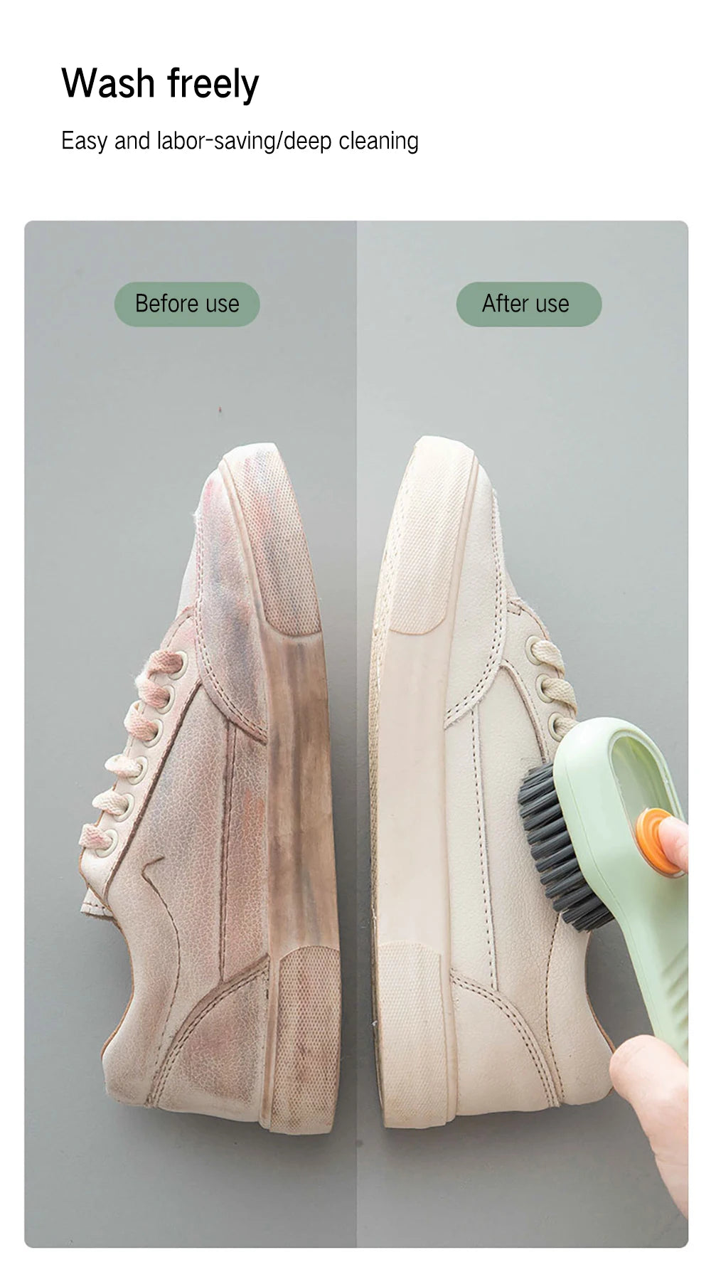 Multifunctional Cleaning Brush Soft-bristled Liquid Shoe Clothes Bush