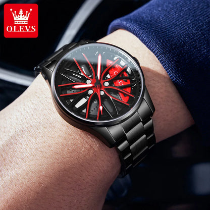 OLEVS Wheel Men's Luxury Watch Waterproof