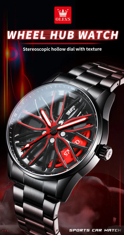 OLEVS Wheel Men's Luxury Watch Waterproof