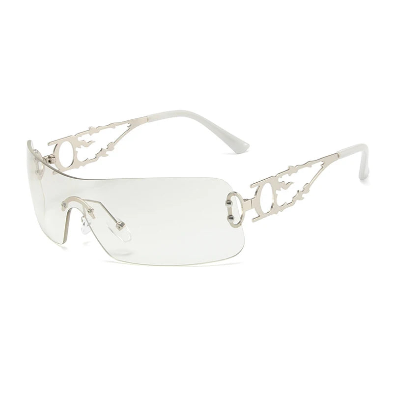 Fashion rimless Y2K sunglasses women men High quality trending product  uv400