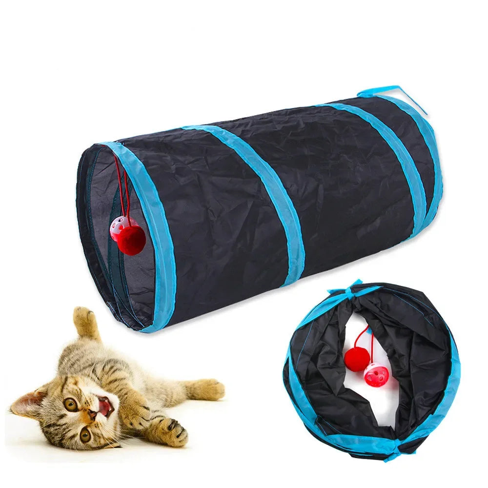 Cat Tunnel Foldable Cat Toy – Breathable Drill Barrel for Indoor Play