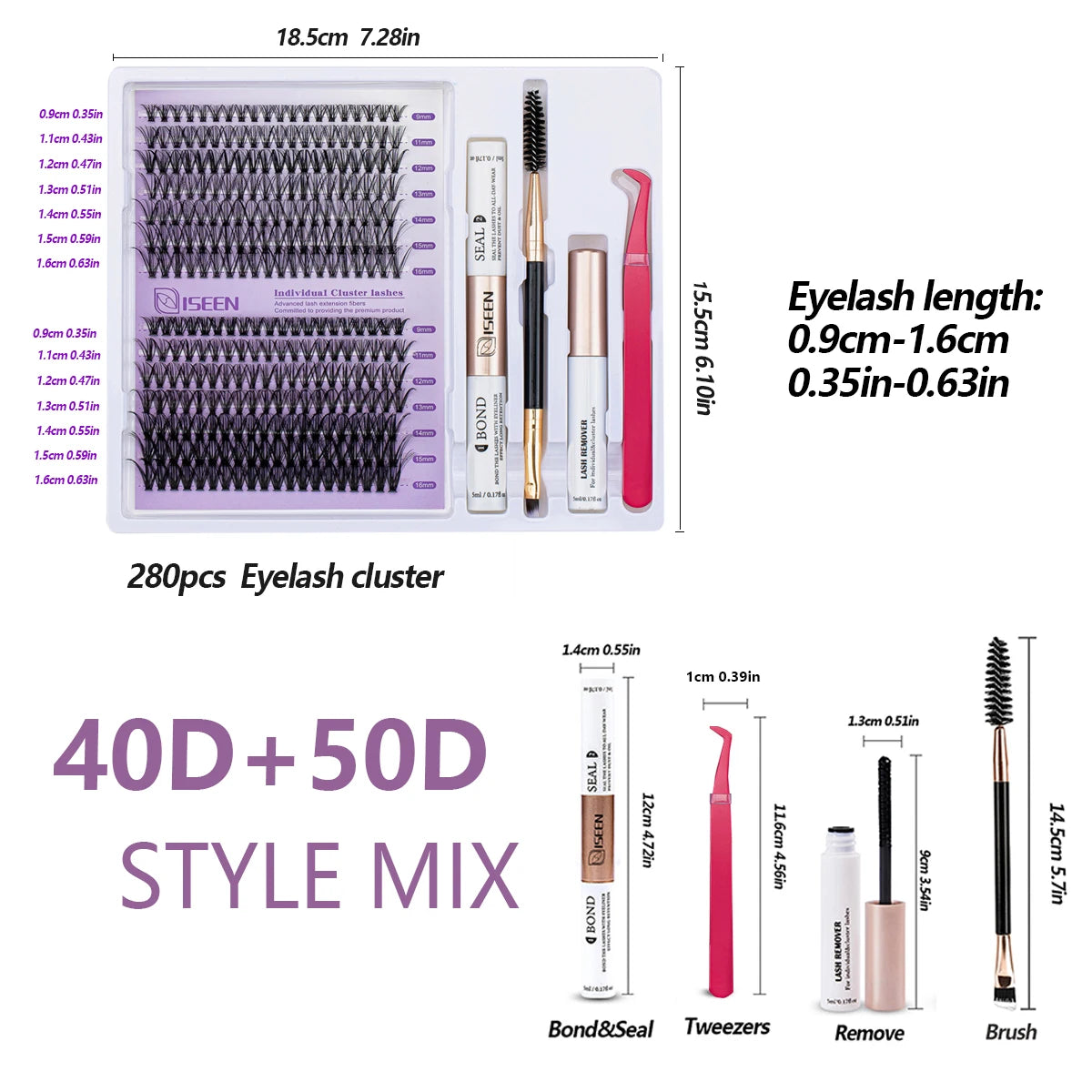 DIY Lash Extension Kit – Mix Styles Lash Clusters with Bond & Seal Remover