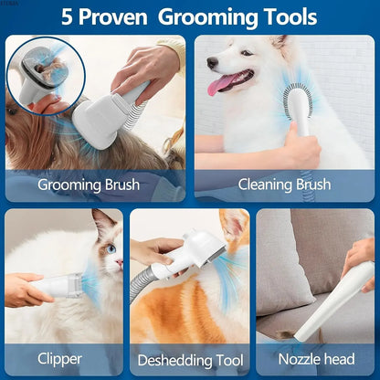 FurEase Pro Vacuum & Pet Grooming Kit with 2.3L Capacity Larger Pet Hair