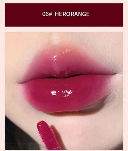 Lightly Glass Water Gloss Herorange Lip Glaze Mirror Moisturizing Plump Lips