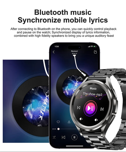 For Samsung Galaxy Watch 6 GPS Sport Smartwatch Men HD Screen GPS Fitness Tracker Waterproof