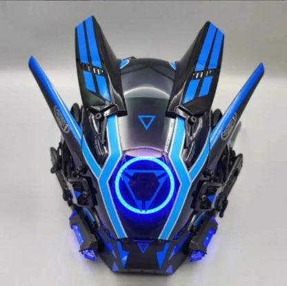 CyberGlow LED Tech Helmet – Futuristic Cosplay Mask