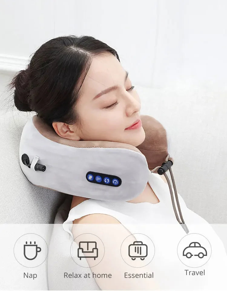 Multifunctional Portable U Shaped Electric Neck Massager Pillow