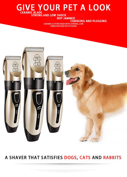 Portable Pet Hair Remover Chipper Grooming Electric Waterproof