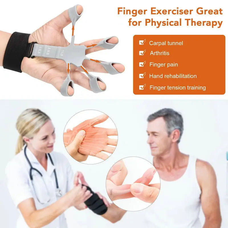 Silicone Gripster Hand Grip Finger Power Strengthener Stretcher Trainer