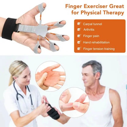 Silicone Gripster Hand Grip Finger Power Strengthener Stretcher Trainer