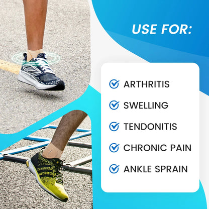 VELPEAU Adjustable Ankle Compression Sleeve for Achilles Tendonitis