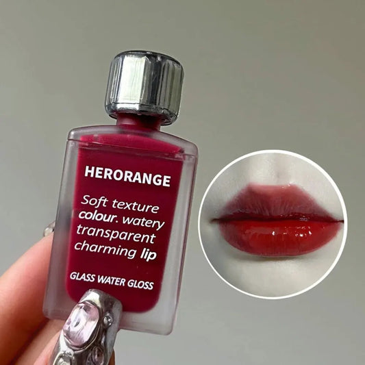 Lightly Glass Water Gloss Herorange Lip Glaze Mirror Moisturizing Plump Lips