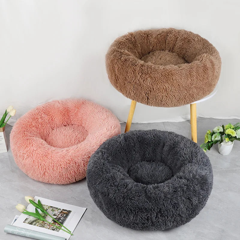 Cozy Winter Plush Pet Nest Detachable and Washable