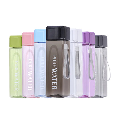 Simple Square Water Bottle Personalized 500ml Portable Creative