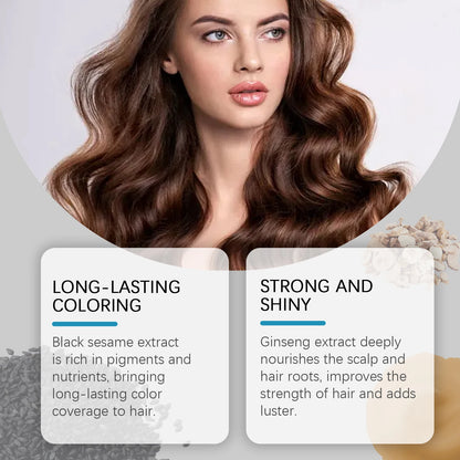 Natural Hair Dye Shampoo Permanent Instant Covering Gray White Organic Herbal