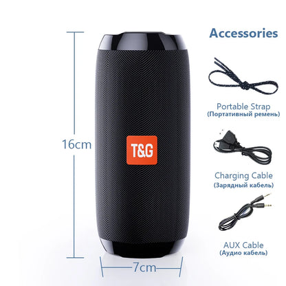 PartyBox TG117 Portable Bluetooth Speaker Outdoor Wireless Woofer Free Call /FM/TF Card/USB