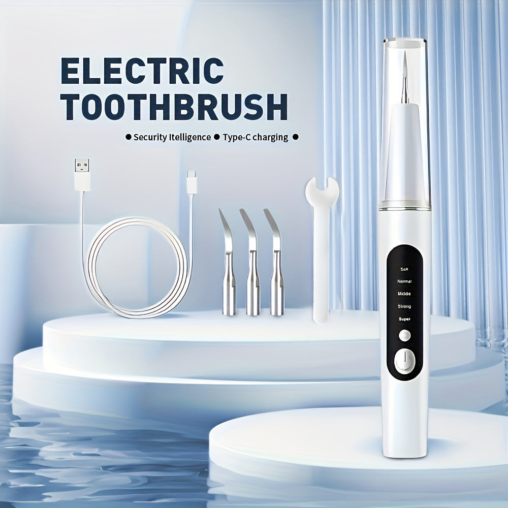 ProClean Tartar Remover Kit - Power Dental Flossers with 5-Level Adjustable LED Light, 4 Replaceable Heads, and Advanced Dental Calculus Removal for Improved Oral Health and Fresh Breath